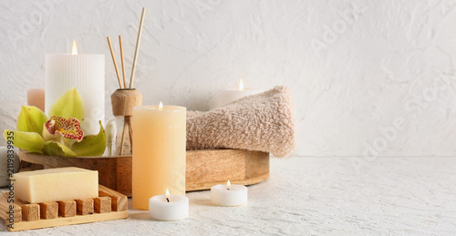 Spa treatment with burning ...
