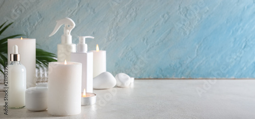 Spa and wellness with white...