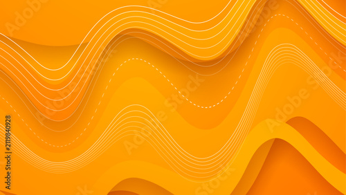 Obraz na płótnie abstract orange wavy geometric background