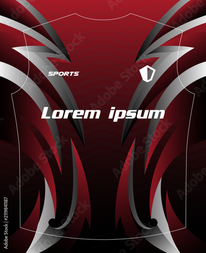 Dynamic Sports Jersey Template with Bold Geometric Shapes and Modern Athletic Style
