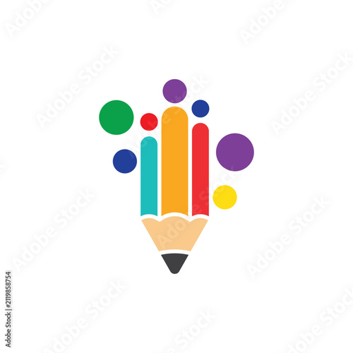 Colorful Creative Pencil logo