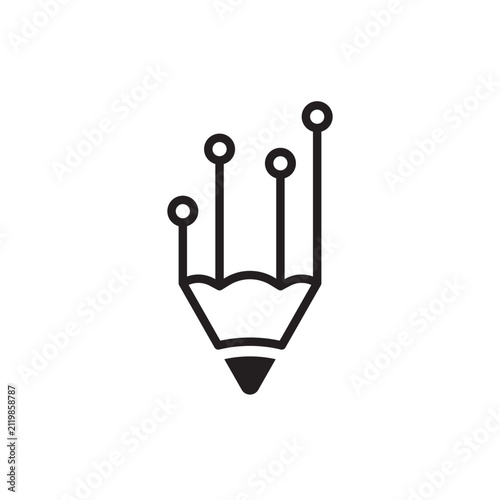 Pencil Digital Tech Network Logo Icon