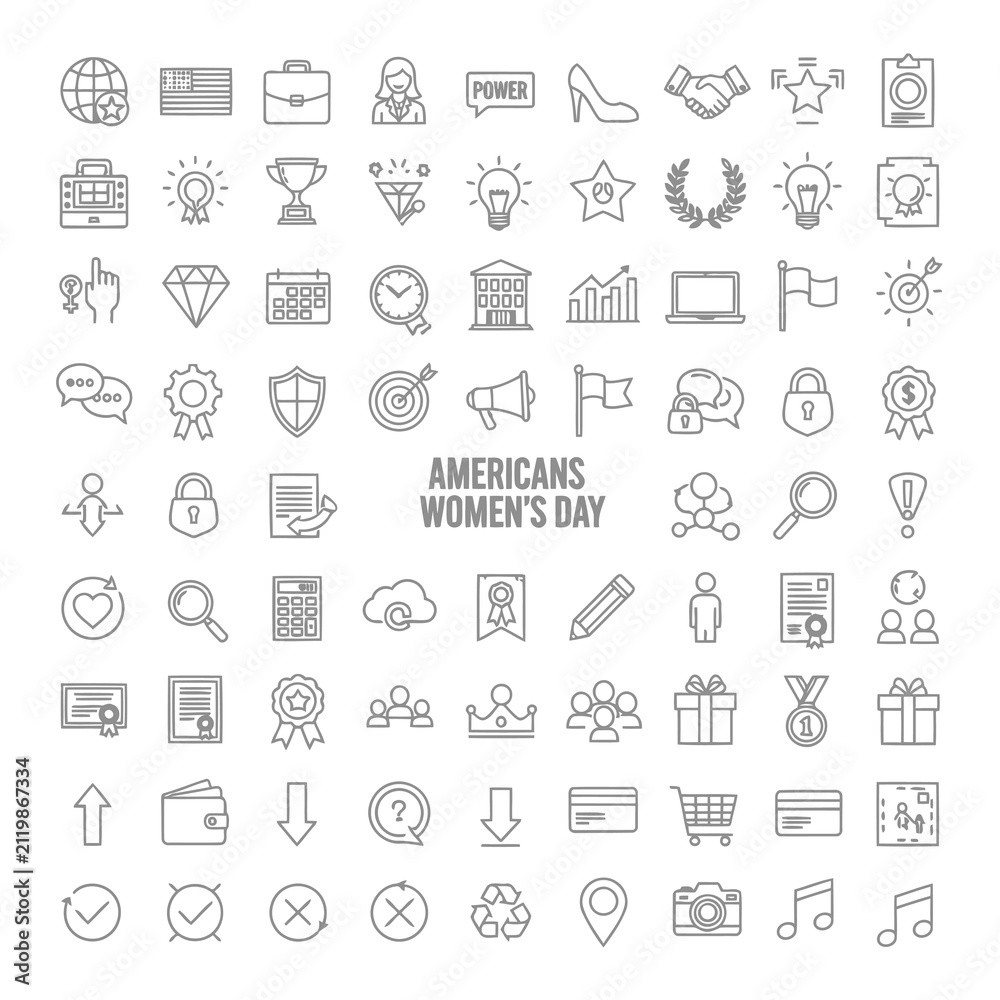 Fototapeta premium Comprehensive Set of Business and Corporate Line Icons for Professional Interface and Web Design