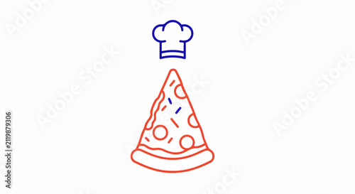 Colorful illustration of a pizza slice.