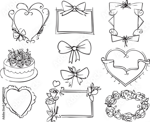 Romantic Heart Frame with Elegant Floral Vine Border Design