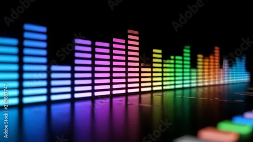 Colorful Audio Spectrum Visualizer - Dynamic Music Equalizer Animation.