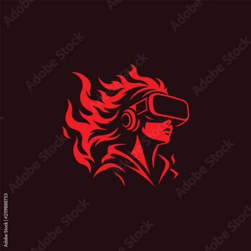 VR Fiery Woman Logo
