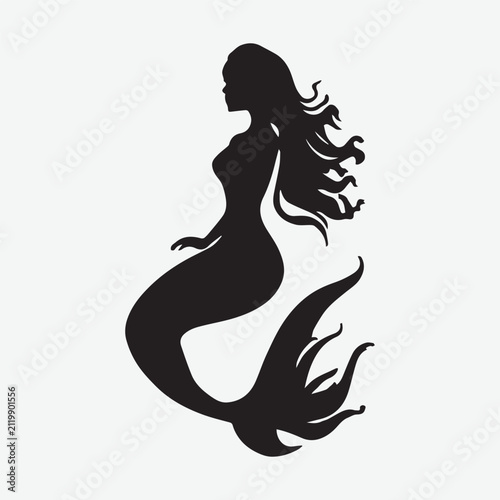 Mermaid Simple Illustration Icon Graphic Clothing