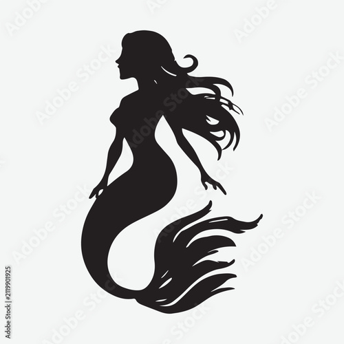 Mermaid Simple Illustration Icon Graphic Clothing