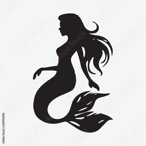 Mermaid Simple Illustration Icon Graphic Clothing