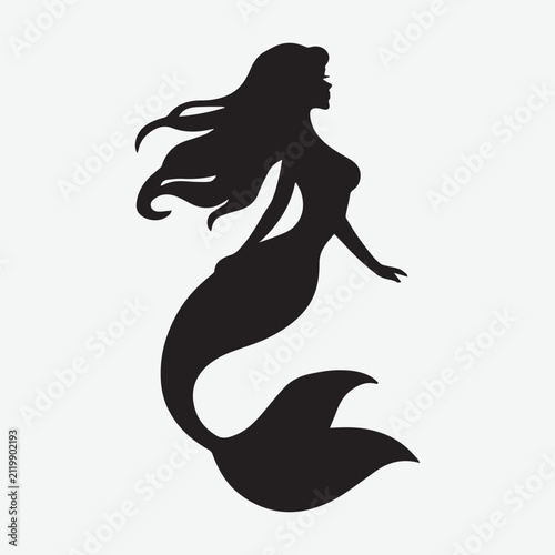 Mermaid Simple Illustration Icon Graphic Clothing