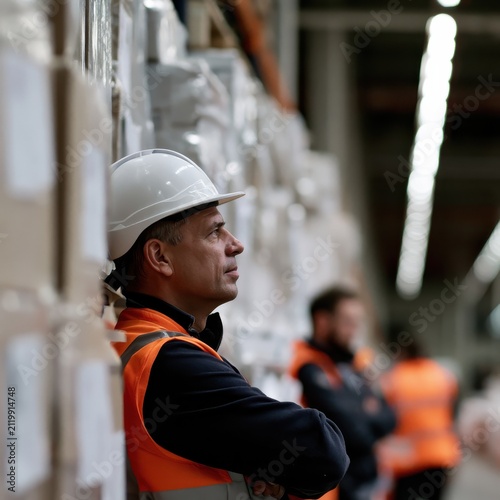 Warehouse Worker in Hard Hat