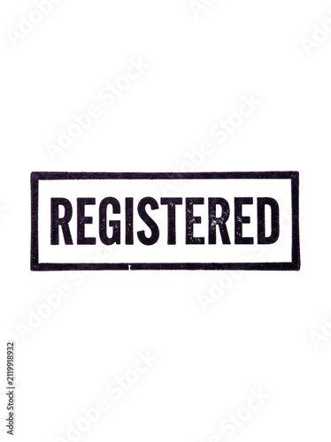 Registered Stamp Sign Graphic Element.