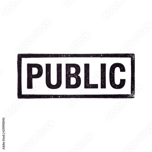 Public sign text graphic design.