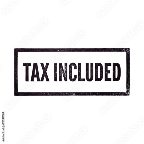 Tax Included Stamp Graphic Design.
