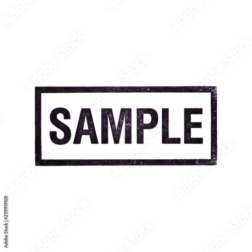 Sample Text Stamp Graphic Design Element.