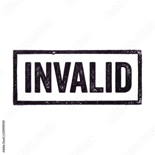 Invalid Stamp Graphic Design.