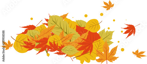 Pile of Autumn Leaves Illustration