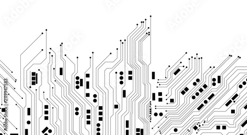 Digital Electronics Abstract Wallpaper. 