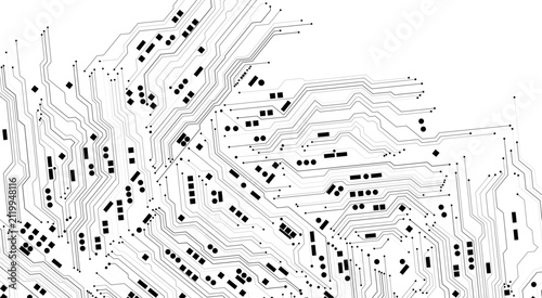 Black and White Electronics Texture. 