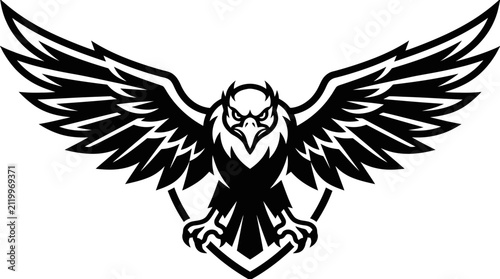 Stylized eagle wings spread emblem