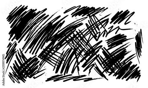 Messy scribble textures and chaotic hand drawn ink stains in dark expressive style