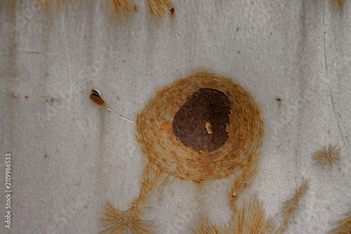 Detailed Close Up of Rusted Metal Surface with Weathered Texture Patterns