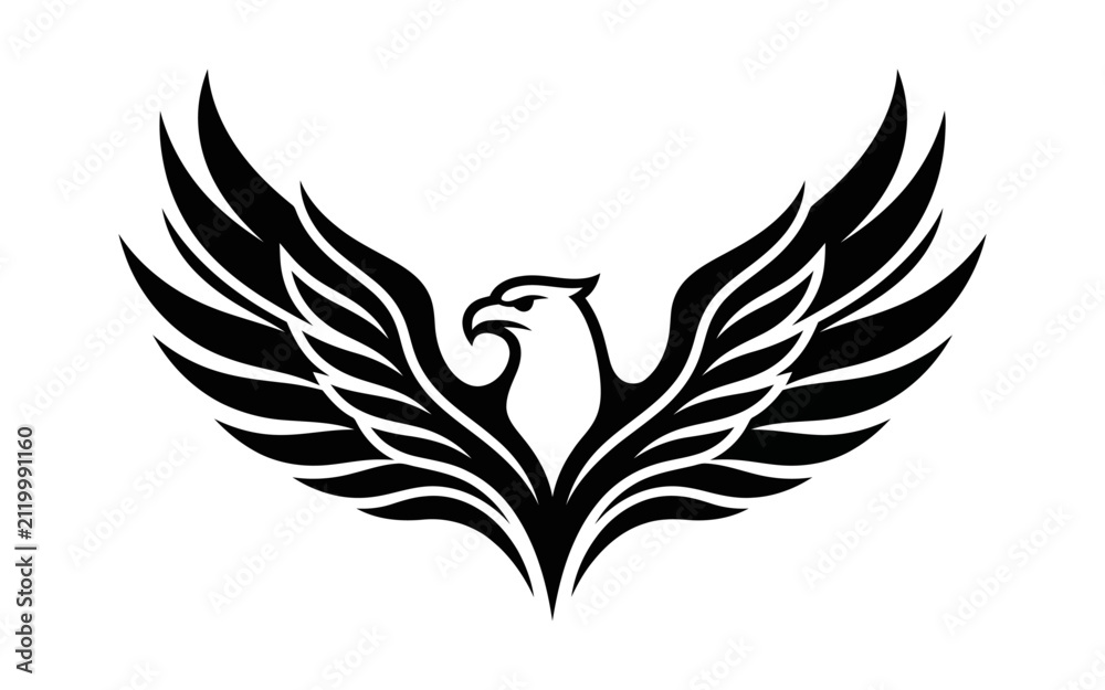 Fototapeta premium Minimalist Eagle Head Logo Element