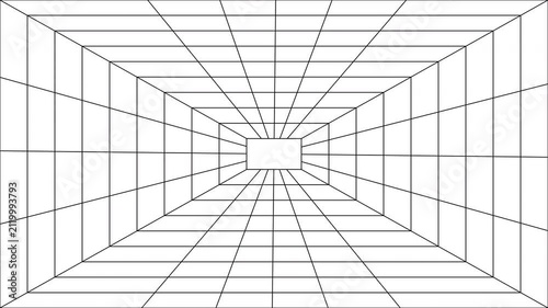 White Infinite 3D Grid Background Animation Loop