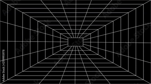 Dark Infinite 3D Grid Background Animation Loop