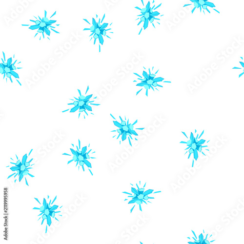 Obraz na plátne pattern abstract illustration showing a dynamic explosion of blue ice shards and
