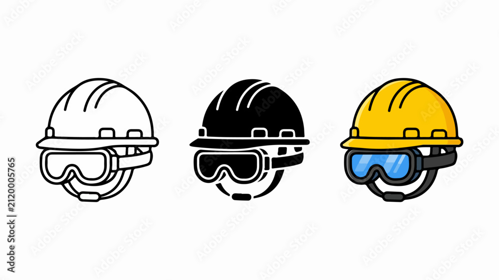 Fototapeta premium Construction_safety_gear_icons_