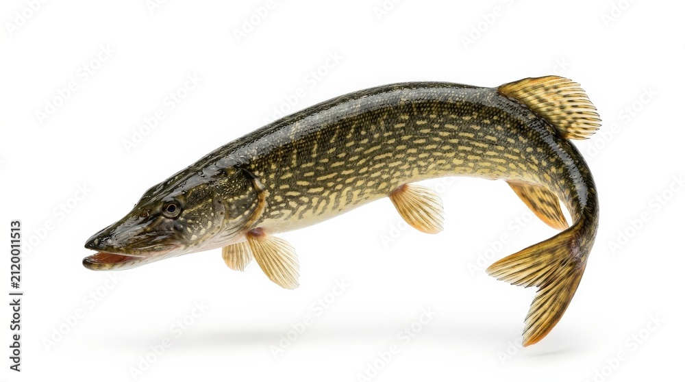 Naklejka premium Dynamic Isolated Pike