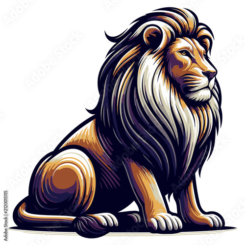 Lion vector and illustration.