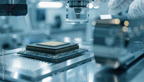 Microchip semiconductor circuit technology manufacturing precision laboratory research equipment automation advanced microchip semiconductor circuit technology manufacturing precision laboratory
