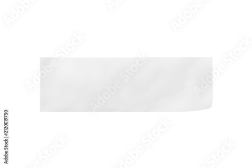 Blank white crumpled paper banner isolated