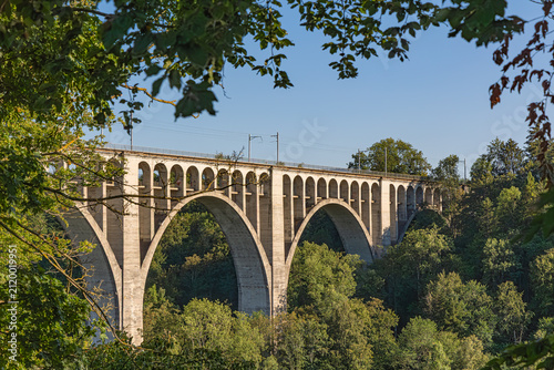 Fotografía The Grandfey Railway Bridge near Fribourg, Switzerland