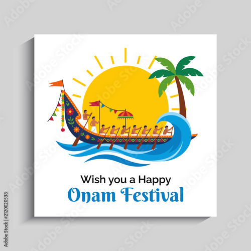 Happy Onam Festival social media Instagram post banner template