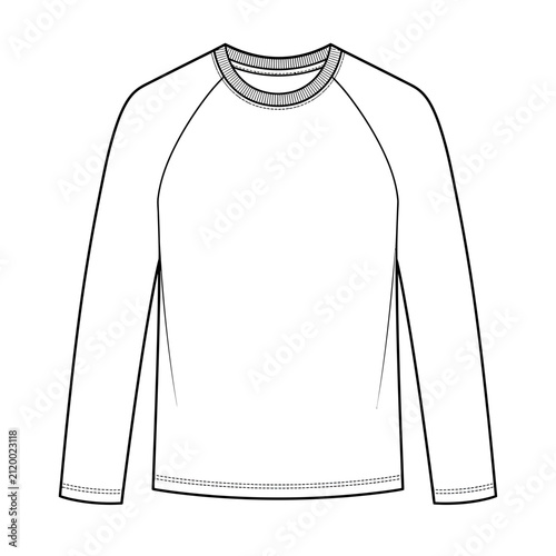 Canvastavla Raglan Sleeve Long Sleeve Shirt Template