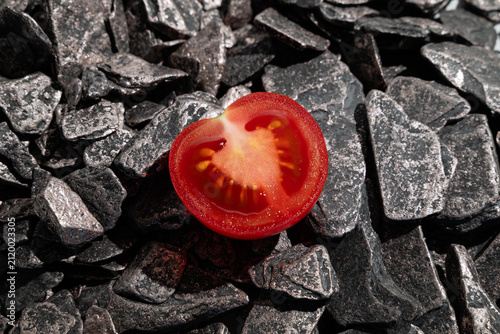 still life photograph of cherry tomato