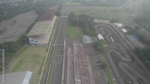 aerial view of the road 
