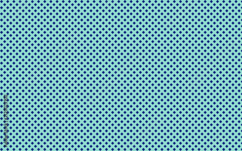 A abstract geometric pattern background featuring a repeating grid of small blue circles on a dark navy blue backdrop