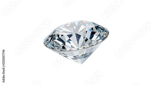 Cuadro en lienzo Brilliant sparkling diamond crystal luxury gemstone isolated on transparent back