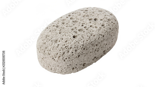 Natural dry textured grey pumice stone isolated on transparent background for beauty spa pedicure skin