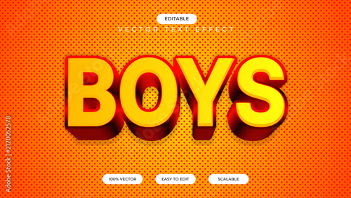 Boys text style effect