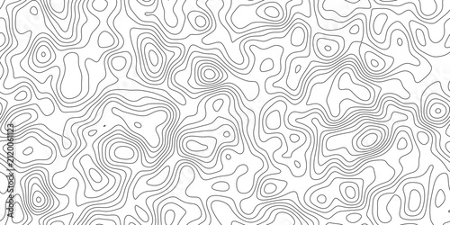 Abstract topographic map pattern with contour lines creating a sense of depth and elevation, ideal for background use.