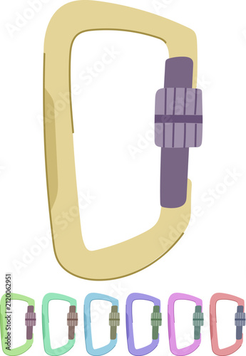 Foto rope carabiner clip cartoon