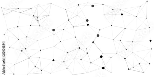 Abstract network visualization with interconnected nodes and lines, representing data connections and complex systems.