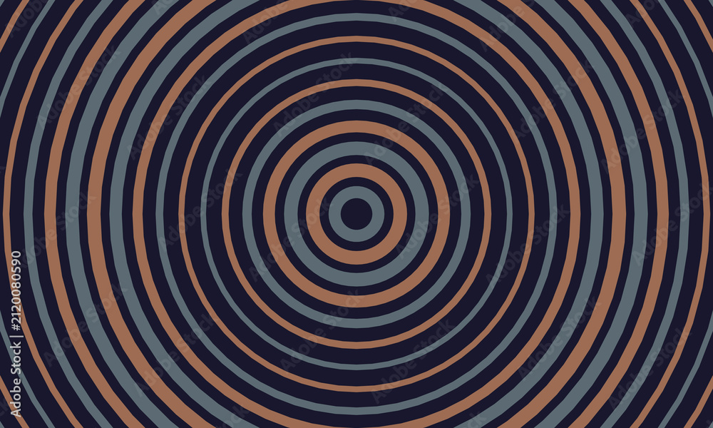 Naklejka premium hypnotic spiral pattern with brown and gray stripes