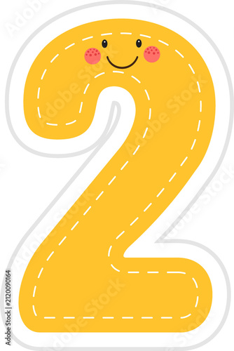 Cute Kawaii Number Tracing Worksheets with Smiling Numbers for Preschool Learning PNG 